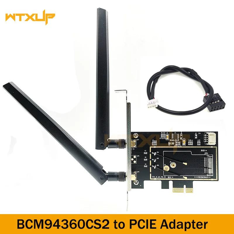 BCM94360CS2-ũž PCIe 1X      wifi ī ȯ, Hackintosh/mac os 6DBi ׳ 2 
